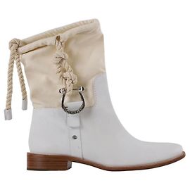 Céline Botas de cuero Blanco