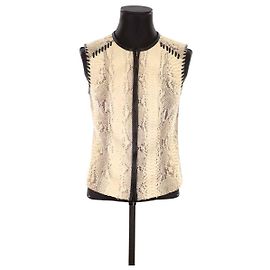 Plein Sud Leather jacket Beige