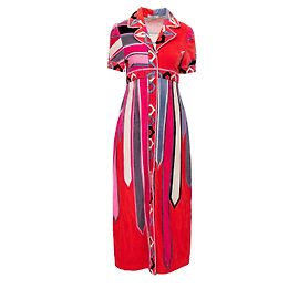 Samtkleid Emilio Pucci Mehrfarben