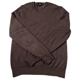 Uniqlo Kaschmir Pullover Rundhals Braun Braun