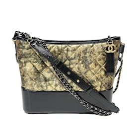 Chanel-Chanel Gabrielle de Chanel Shoulder Bag-Black,Golden