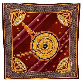Autre Marque Silk twill square, ROBERTA DI CAMERINO Prune