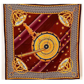 Autre Marque-Silk twill square, ROBERTA DI CAMERINO-Prune