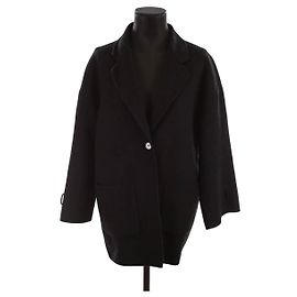 The Kooples Wollmantel Schwarz