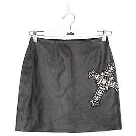 Pinko Leder-Minirock Schwarz