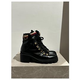 GUCCI Stiefeletten T.EU 38 Leder Schwarz