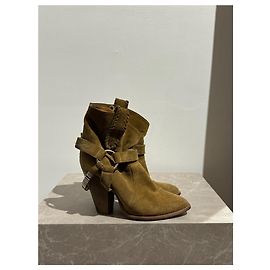 ISABEL MARANT ETOILE Bottines T.EU 37 Suède Beige