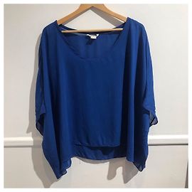 HELMUT LANG Top T.Internazionale M Viscosa Blu