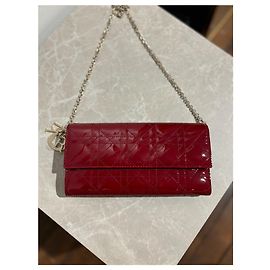 DIOR Sacs à main T. Cuir verni Rouge