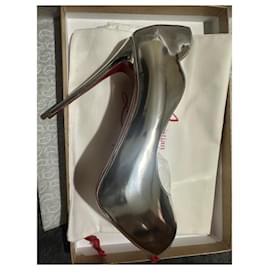 Christian Louboutin-Hot chick alta 120-Argenté