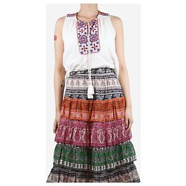 Forte Forte Top blanco sin mangas bordado - talla UK 6 Blanco