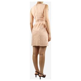 Fendi-Robe midi sans manches à découpes rose blush - taille UK 10-Rose