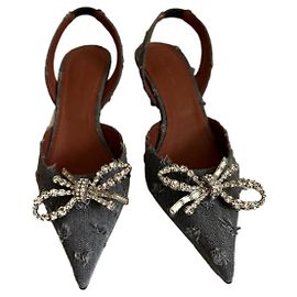 Amina Muaddi Sandals Grey Grey