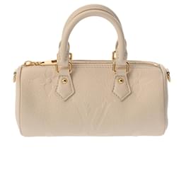 Louis Vuitton-Louis Vuitton Monogram Empreinte Papillon BB Handbag-Cream