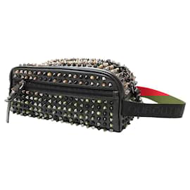 Christian Louboutin-Christian Louboutin Blaster Panettone Spike Studs Clutch-Black,Red
