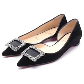 Christian Louboutin-Christian Louboutin BELLE VIVIER Stone Buckle Pumps-Black