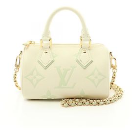 Louis Vuitton Nano Speedy Monogram Handbag M24169 White
