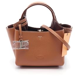 Tod's-Tod's Leather Handbag Brown XBWAPAFL000QRI9P13-Brown