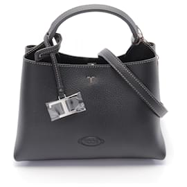 Tod's-Tod's Leather Handbag Black XBWAPAEL000QRIB999-Black