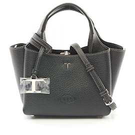 Tod's-Tod's Leather Micro Handbag Black-Black