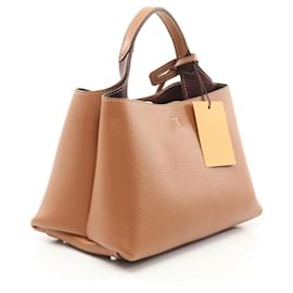 Tod's-Tod's Leather Micro Handbag Brown-Brown