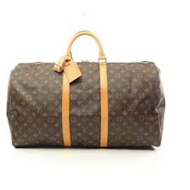 Louis Vuitton-Louis Vuitton Keepall 55 Boston Bag Monogram M41424-Brown