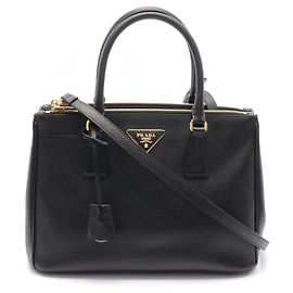 Prada Saffiano Lux Galleria Handbag Black BN1801 Black