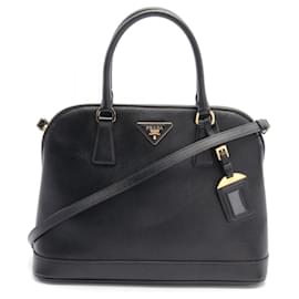 Prada-Prada Saffiano Lux Leather Handbag BN2558-Black