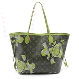 Louis Vuitton-Louis Vuitton Neverfull MM Tote Bag PVC Canvas Leather-Pink