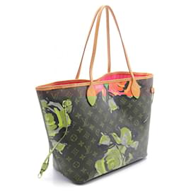 Louis Vuitton-Louis Vuitton Neverfull MM Tote Bag PVC Canvas Leather-Pink