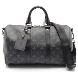 Louis Vuitton-Louis Vuitton Keepall Bandouliere 35 Handbag M46655-Black