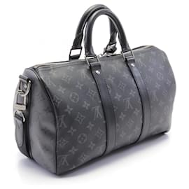 Louis Vuitton-Louis Vuitton Keepall Bandouliere 35 Handbag M46655-Black