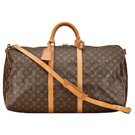 Louis Vuitton-Louis Vuitton Monogram Keepall Bandouliere 60 Bag-Brown