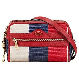Gucci GG Jacquard Ophidia Shoulder Bag 517350 Red