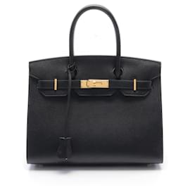 Hermès-Sac à main Hermès Birkin 30 Sellier Noir-Noir
