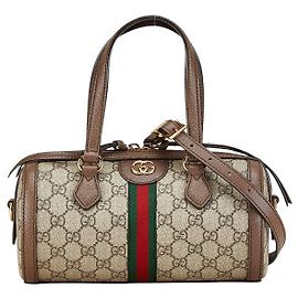 Gucci GG Supreme Ophidia 2WAY Handbag Brown