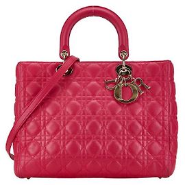 Borsa in pelle Lady Dior rosa Rosa