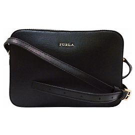 Furla Leather Lily Camera Bag Crossbody Black