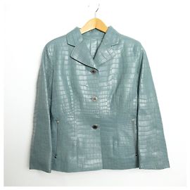 Hermès Chaqueta Cocodrilo Hermes Azul 2H1224D16U36 Azul
