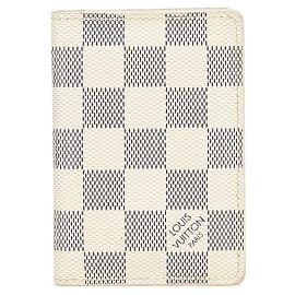 Louis Vuitton Damier Azur Card Case N63144 White
