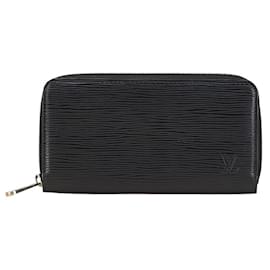 Louis Vuitton-Louis Vuitton Epi Zippy Wallet Black Leather-Black