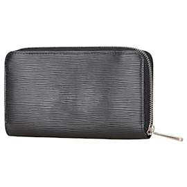 Louis Vuitton-Louis Vuitton Epi Zippy Wallet Black Leather-Black