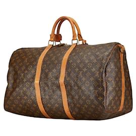 Louis Vuitton-Louis Vuitton Monogram Keepall Bandouliere 55 Bag-Brown