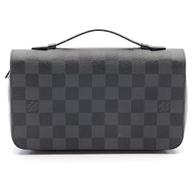 Louis Vuitton-Louis Vuitton Zippy XL Wallet Damier Graphite N41503-Black