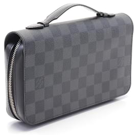 Louis Vuitton-Louis Vuitton Zippy XL Wallet Damier Graphite N41503-Black