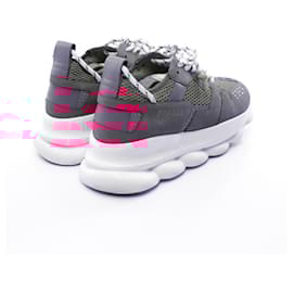 Versace-Versace Chain Reaction2 Sneakers Leather Fabric-Pink