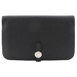 Hermès Cartera Larga GM Dogon Hermes Negra Negro