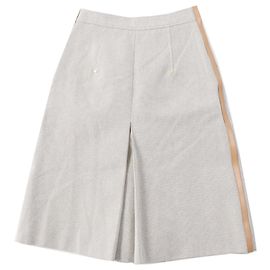 Falda de caja de lona de algodón Burberry beige marrón Castaño
