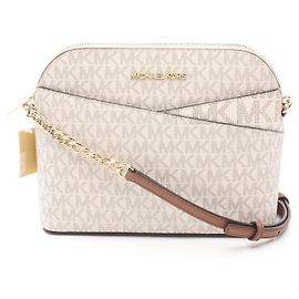 Michael Kors Jet Set Travel Shoulder Bag PVC Leather White