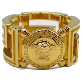 Versace-Versace Medusa Greca Ring Gold Plated-Golden